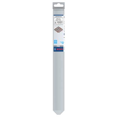 Verpackung eines 10-teiligen Bosch Stichsägeblattsatzes für Holz mit Produktinformationen auf Englisch, Französisch und Spanisch.