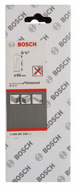 Verpackung für Bosch Stichsägeblatt, Modell 'G 1/2', geeignet für verschiedene Materialien, Länge 65 mm.