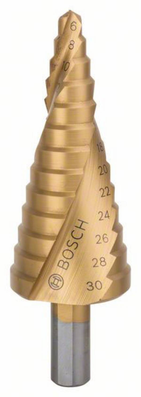 Bosch Accessories 2608587430 2608587430 HSS Stufenbohrer Gesamtlänge 93.5 mm TiN 3-Flächenschaft 1 St.