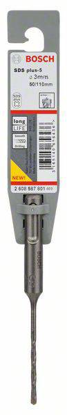 Bohrer von Bosch, SDS Plus-3, 5x110 mm, Verpackung zeigt Produktdetails und Marke.