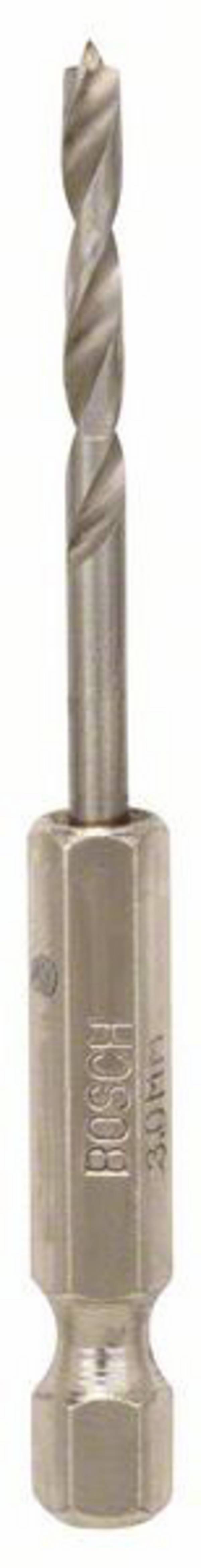 Bosch Accessories 2608595519 Holz-Spiralbohrer  3 mm Gesamtlänge 74 mm 1/4" (6.3 mm) 1 St.