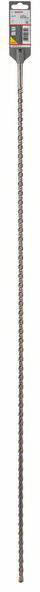 Langes, spiralförmiges Metallwerkzeug mit Griff oben, verwendet für Bohrarbeiten.