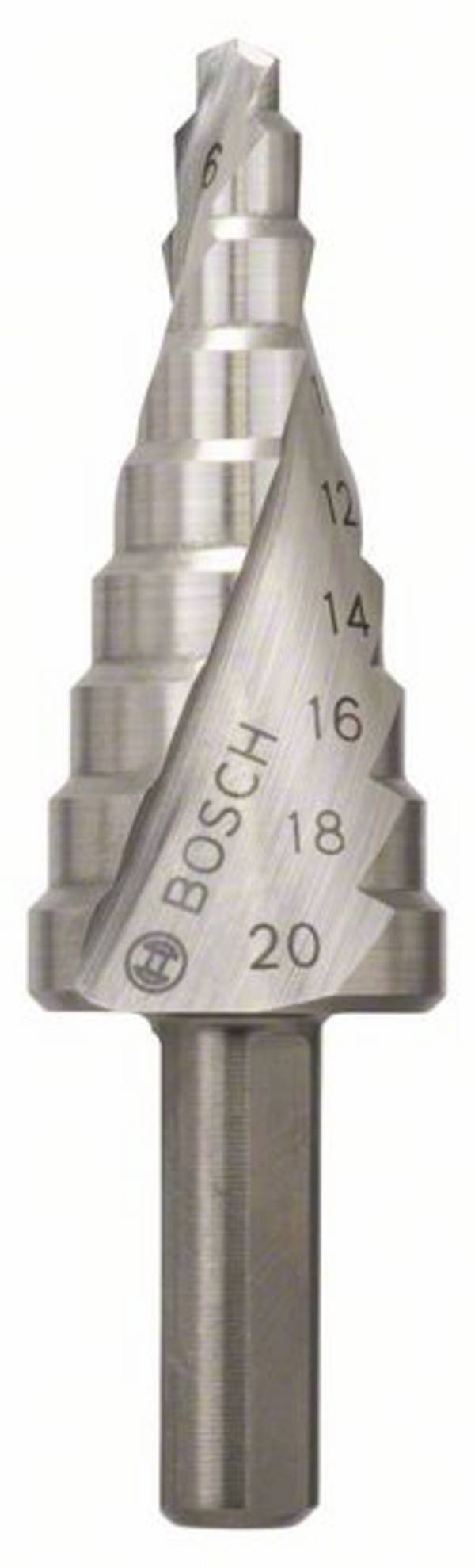 Bosch Accessories 2608597519 2608597519 HSS Stufenbohrer   Gesamtlänge 70.5 mm   3-Flächenschaft 1 St.