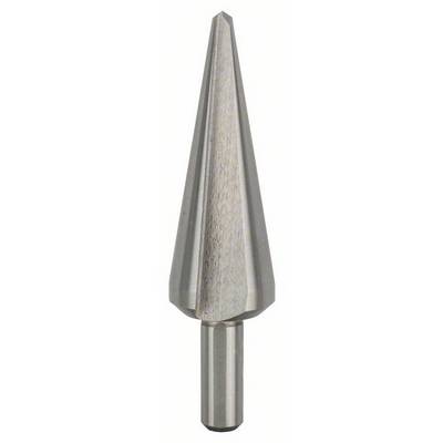 Metallstufenbohrer mit konischer Spitze und zylindrischem Schaft, geeignet zum Bohren von präzisen Löchern in Metalloberflächen.