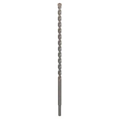 Ein grauer Bohrer mit spiralförmiger Rille für Bohraufgaben. Ideal für präzises Bohren in Baustoffe.