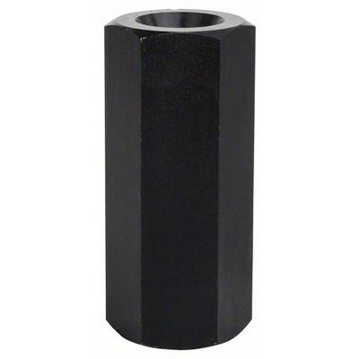 Ein schwarzer, sechseckiger Metallblock in vertikaler Ausrichtung.