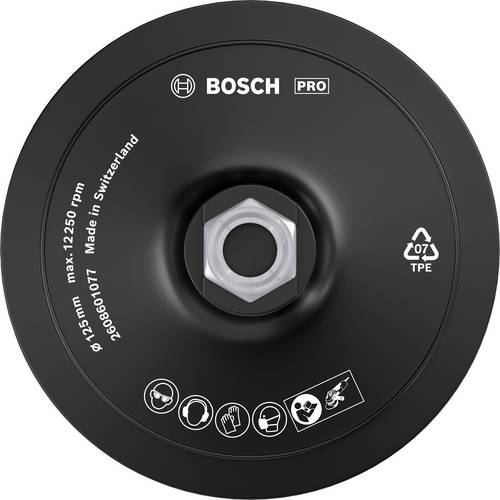 Bosch Accessories 2608601077 Stützteller mit Klettverschluss zum Befestigen von Schleifblättern 125 mm Durchmesser 125 m...