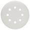 Runde, weiße Scheibe mit symmetrisch angeordneten acht Löchern.