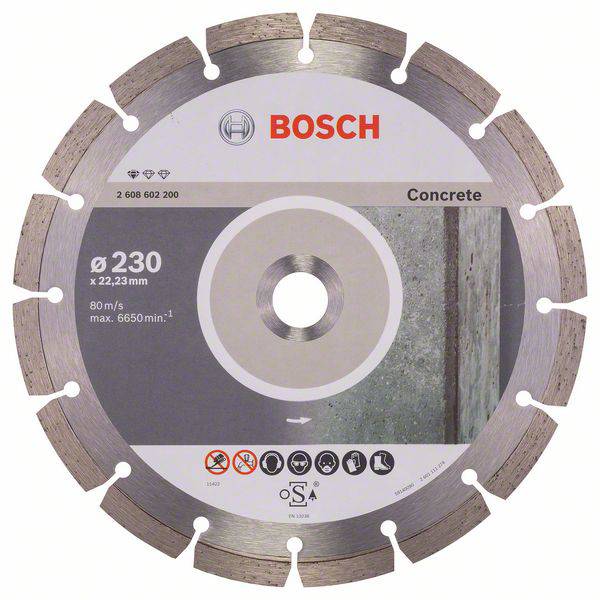 Bosch Accessories 2608602200 Standard for Concrete 230 x 22,23 Diamanttrennscheibe Durchmesser 230 mm Bohrungs-Ø 22.23 mm Beton 1 St.