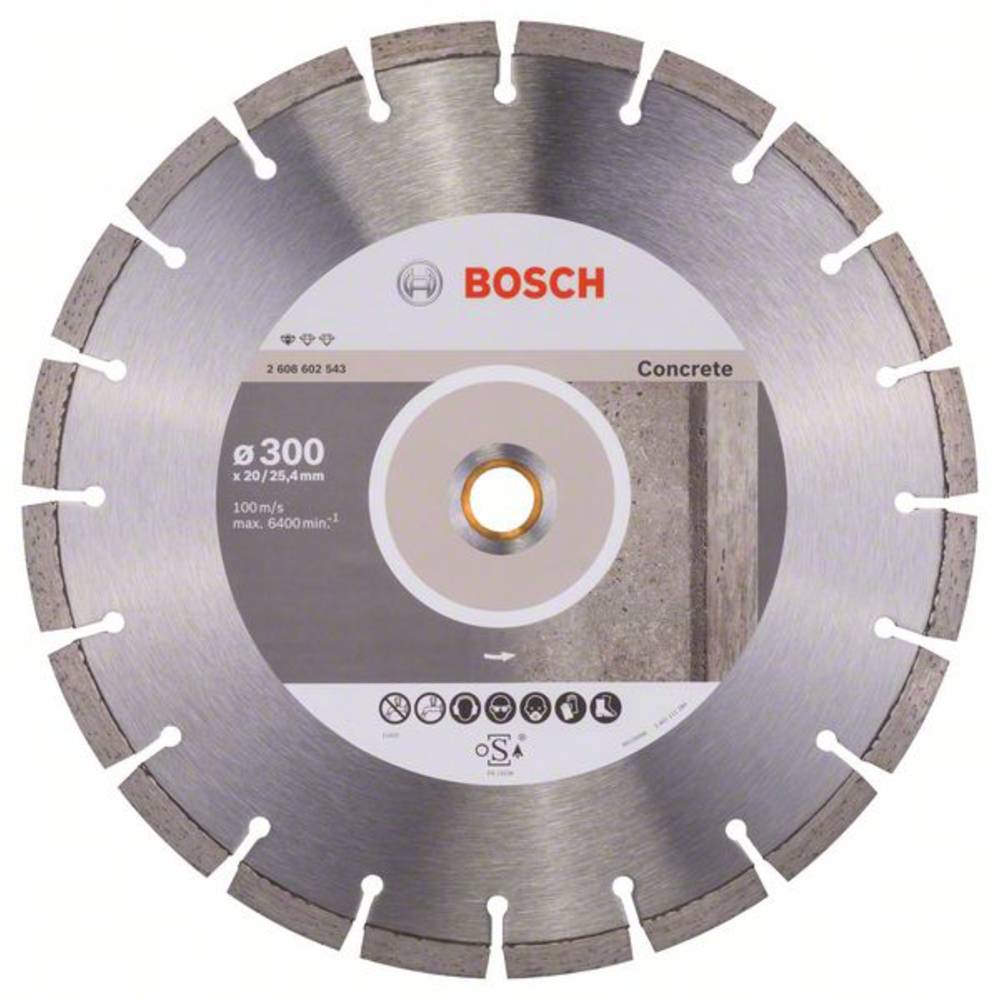 Diamantdoorslijpschijf Professional for Concrete, 300 x 20,00+25,40 x 2,8 x 10 mm Bosch 26086025