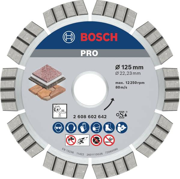 Bosch Accessories 2608602642 Bosch Power Tools Diamanttrennscheibe Durchmesser 125 mm Bohrungs-Ø 22.23 mm  1 St.