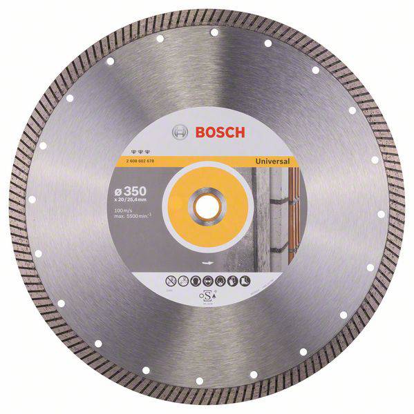 BOSCH Diamanttrennscheibe Best for Universal Turbo, 350 x 20,00+25,40 x 3,2 x 12 mm 2608602678 1 St.