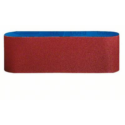 Ein roter Schleifbandstreifen vor einem blauen Hintergrund.