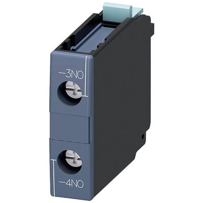 Elektrischer Schalterblock mit blauer und schwarzer Oberfläche, markiert mit '3NO' und '4NO'. Geeignet für industrielle Anwendungen.