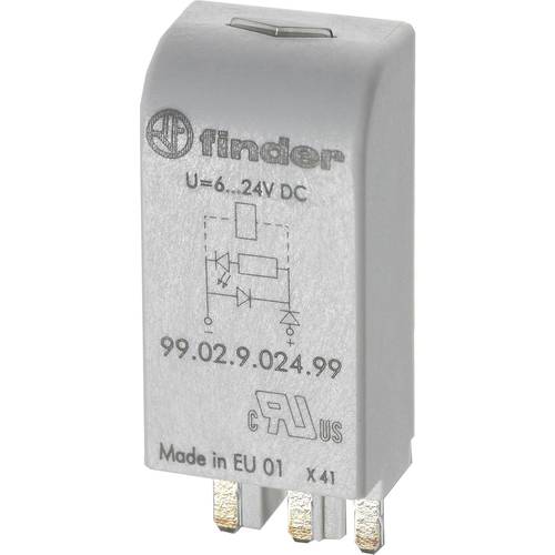 Thumbnail - Finder Steckmodul mit LED, mit Varistor 99.02.0.024.98 Passend für Modell (Relais): Finder 90.02, Finder 90.03, Finder 9...