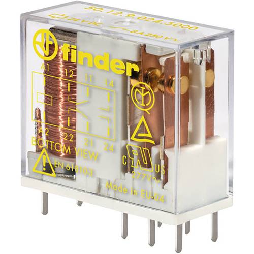 Finder 50.12.9.024.5000 Printrelais 24 V/DC 8 A 2 Wechsler 1 St. Tray