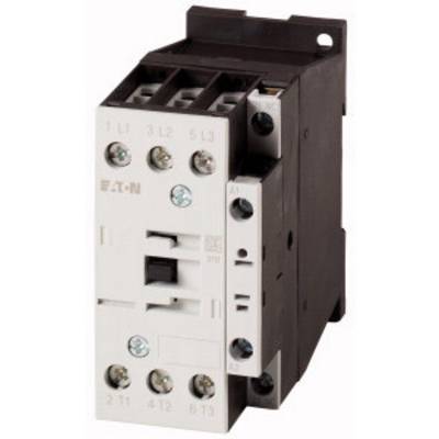 Ein weißer und schwarzer Elektrokontaktor mit mehreren Anschlussklemmen und der Aufschrift 'EATON' auf der Vorderseite.