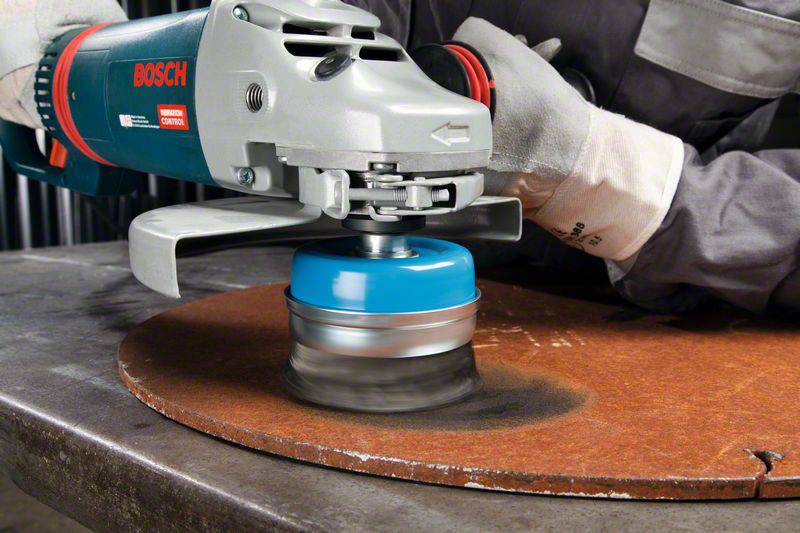 Bosch Accessories Topfbürste, Stahl, gezopfter Draht, 65 mm, 0,35  