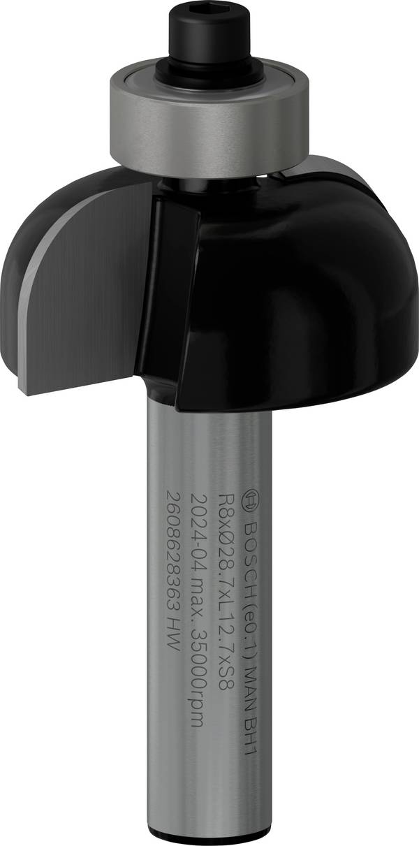 Bosch Accessories 2608628363 Hohlkehlfräser Hartmetall   Länge 54 mm Produktabmessung, Ø 28.7 mm  Schaftdurchmesser 8 mm