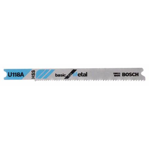 Bosch Accessories 2608631511 Stichsägeblatt U 118 A Basic for Metal, 3er-Pack 3 St.