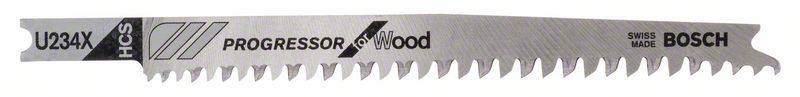 Bosch Accessories 2608633525 Stichsägeblatt U 234 X Progressor for Wood, 3er-Pack 3 St.