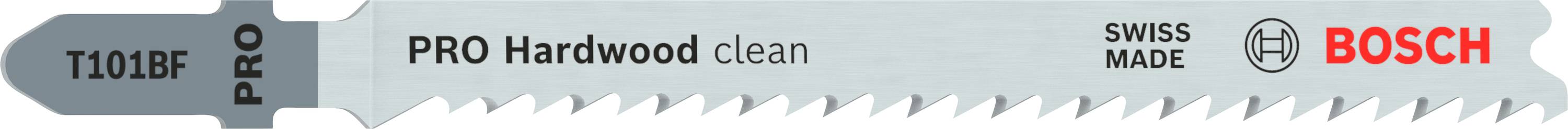 'Sägeblatt für Holz von Bosch, Modell: T101BF, für saubere Schnitte in Hart- und Weichholz, hergestellt in der Schweiz.'
