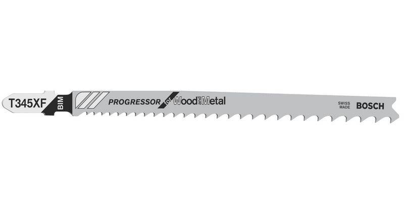 Bosch Accessories 2608634486 Stichsägeblatt T 345 XF Progressor for Wood and Metal, 100er-Pack 100 St.