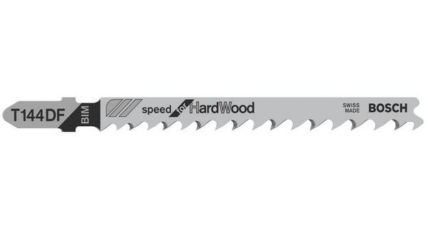 Bosch Accessories 2608634990 Stichsägeblatt T 144 DF Speed for Hard Wood, 25er-Pack 25 St.