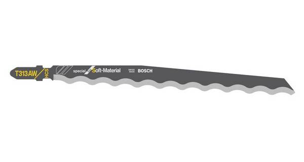 Bosch Accessories 2608635187 Stichsägeblatt T 313 AW Special for Soft Material, 3er-Pack 3 St.