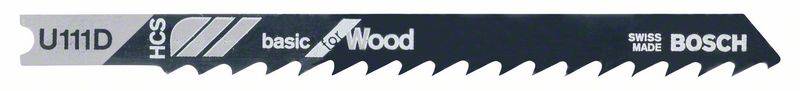 Bosch Accessories 2608637559 Stichsägeblatt U 111 D Basic for Wood, 3er-Pack 3 St.