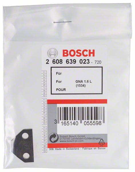 Plastiktüte mit Bosch-Ersatzteil für GNA 1.6 L (1534), enthaltenes Metallteil sichtbar, Barcode und Produktdetails aufgedruckt.