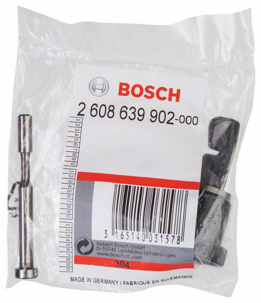 Ein Kunststoffbeutel mit einem Bosch-Ersatzteilset. Das Etikett zeigt die Artikelnummer '2 608 639 902-000'.