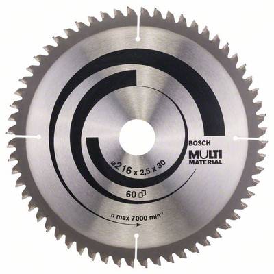 Bosch Accessories Multi Material 2608640446 Hartmetall Kreissägeblatt 216 x 30 x 2.5 mm Zähneanzahl: 60 1 St.