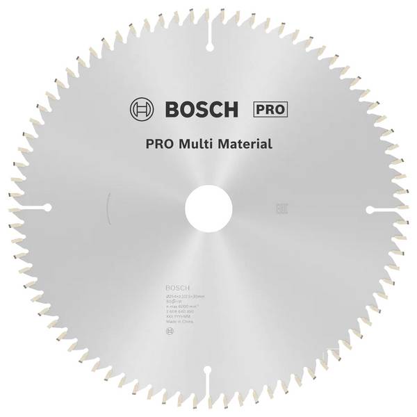 Bosch Accessories Multi Material 2608640450 Hartmetall Kreissägeblatt 254 x 30 x 3.2 mm Zähneanzahl: 80 1 St.