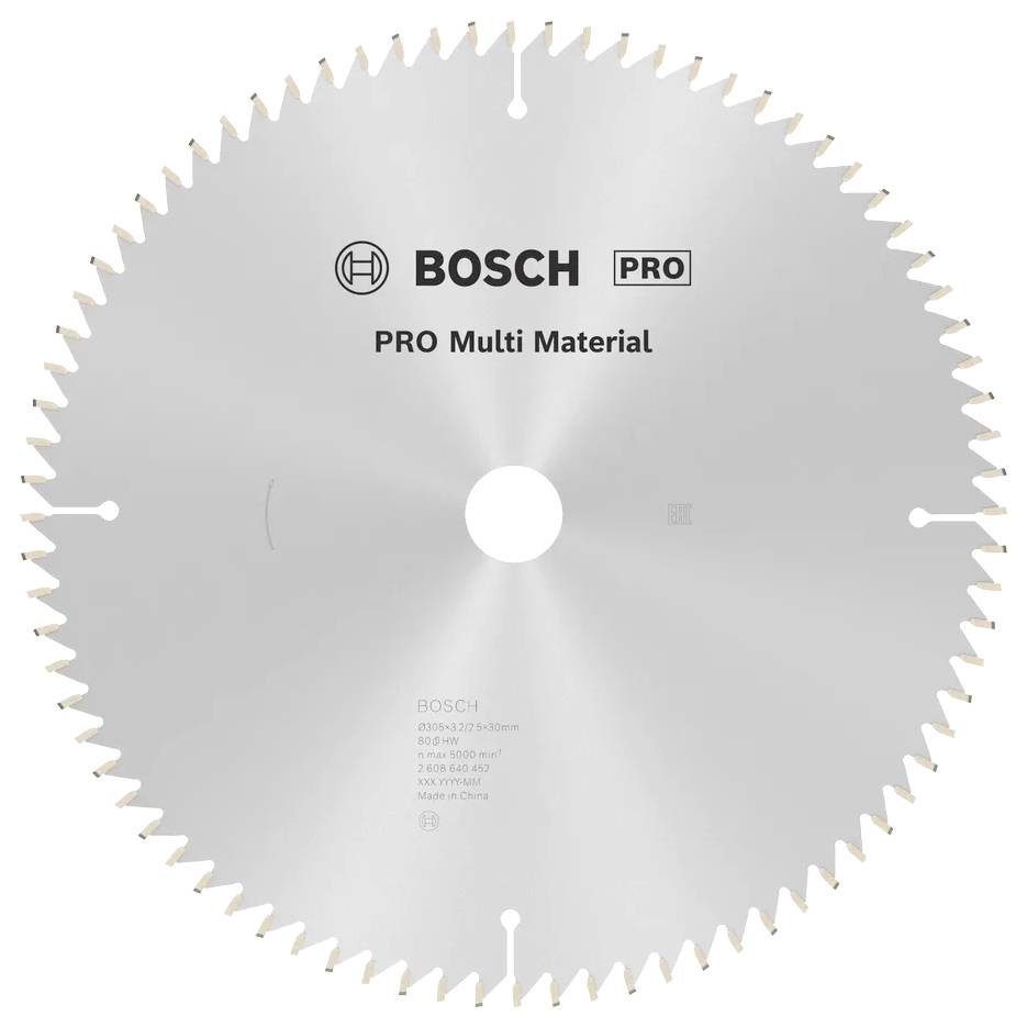 Bosch Accessories Multi Material 2608640452 Hartmetall Kreissägeblatt 305 x 30 x 3.2 mm Zähneanzahl: 80 1 St.