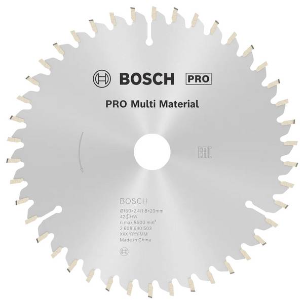 Bosch Accessories Multi Material 2608640503 Hartmetall Kreissägeblatt 160 x 20 x 2.4 mm Zähneanzahl: 42 1 St.