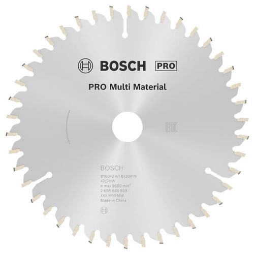 Bosch Accessories Multi Material 2608640503 Hartmetall Kreissägeblatt 160 x 20 x 2.4 mm Zähneanzahl: 42 1 St.