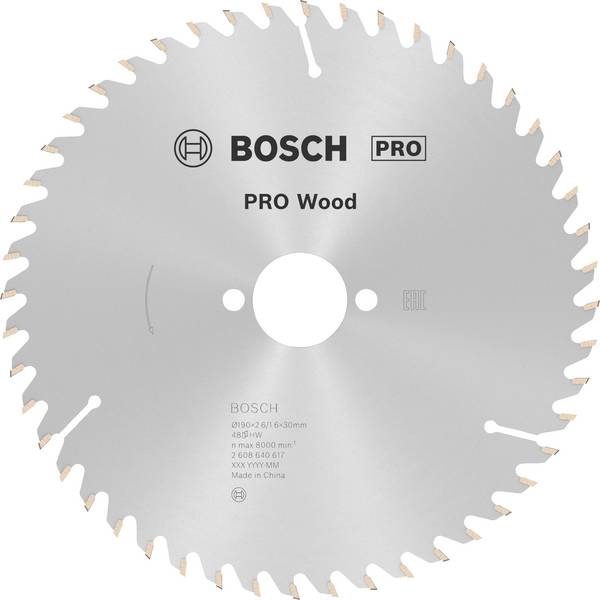 Bosch Accessories Optiline 2608640617 Hartmetall Kreissägeblatt 190 x 30 x 2.6 mm Zähneanzahl: 48 1 St.
