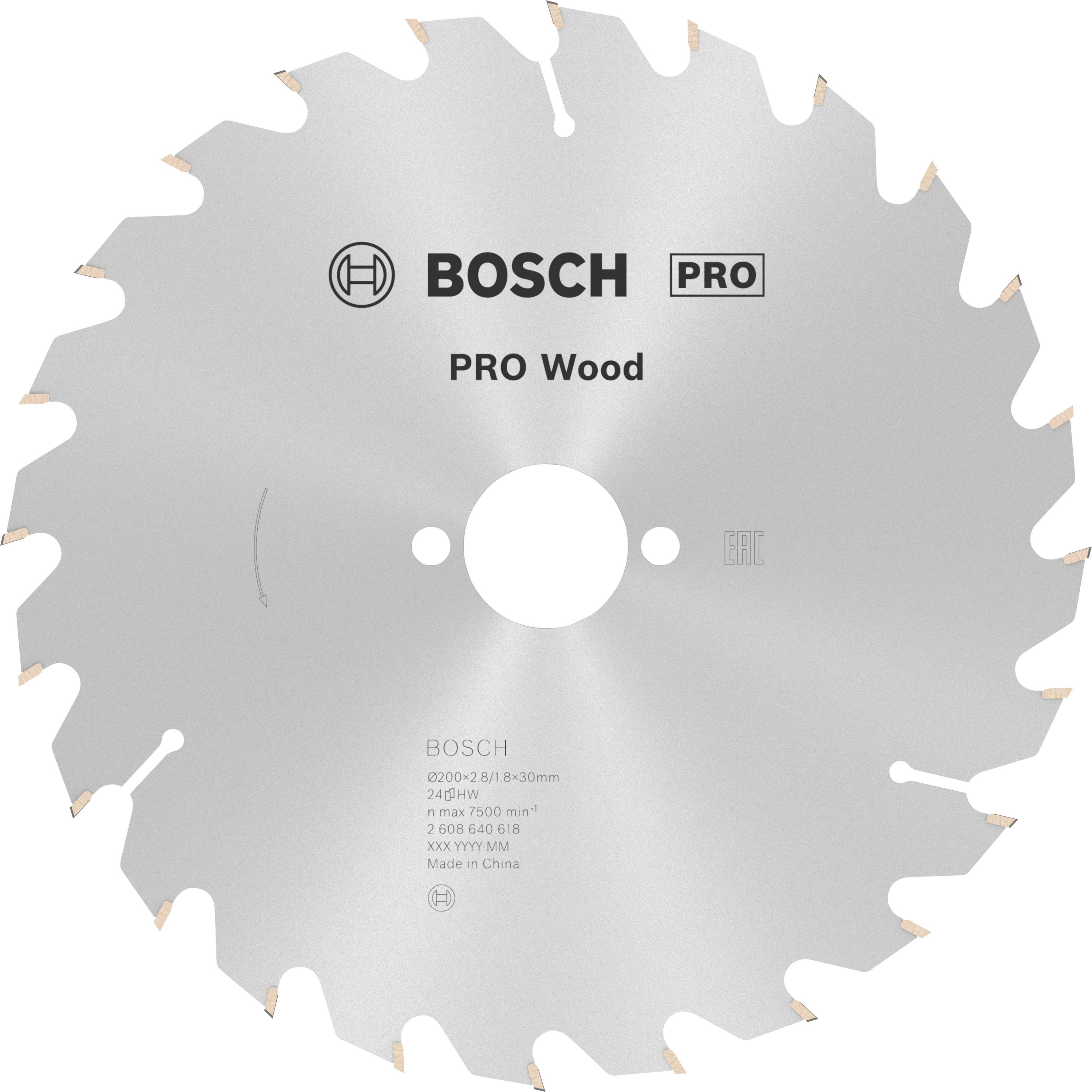 Kreissägeblatt für Holz von Bosch, Modell 'PRO Wood', mit 48 Zähnen und 300 mm Durchmesser, geeignet für Schnitte in Weich- und Hartholz.