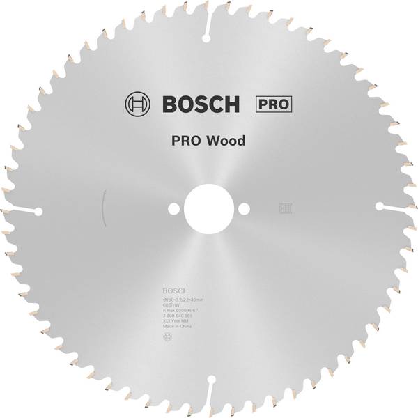 Bosch Accessories Optiline 2608640665 Hartmetall Kreissägeblatt 250 x 30 x 3.2 mm Zähneanzahl: 60 1 St.