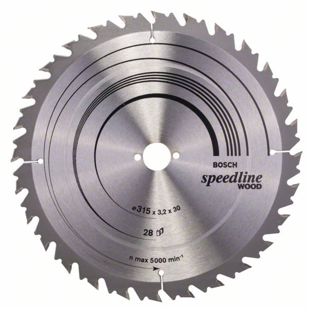 Cirkelzaagblad Standard for Wood Speed, 315 x 30 x 3,2 mm, 28 Bosch 2608640682 Diameter:315 x 30 mm 