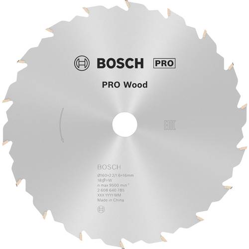 Bosch Accessories Standard for Wood Speed 2608640785 Hartmetall Kreissägeblatt 160 x 16 x 2.4 mm Zähneanzahl: 18 1 St.