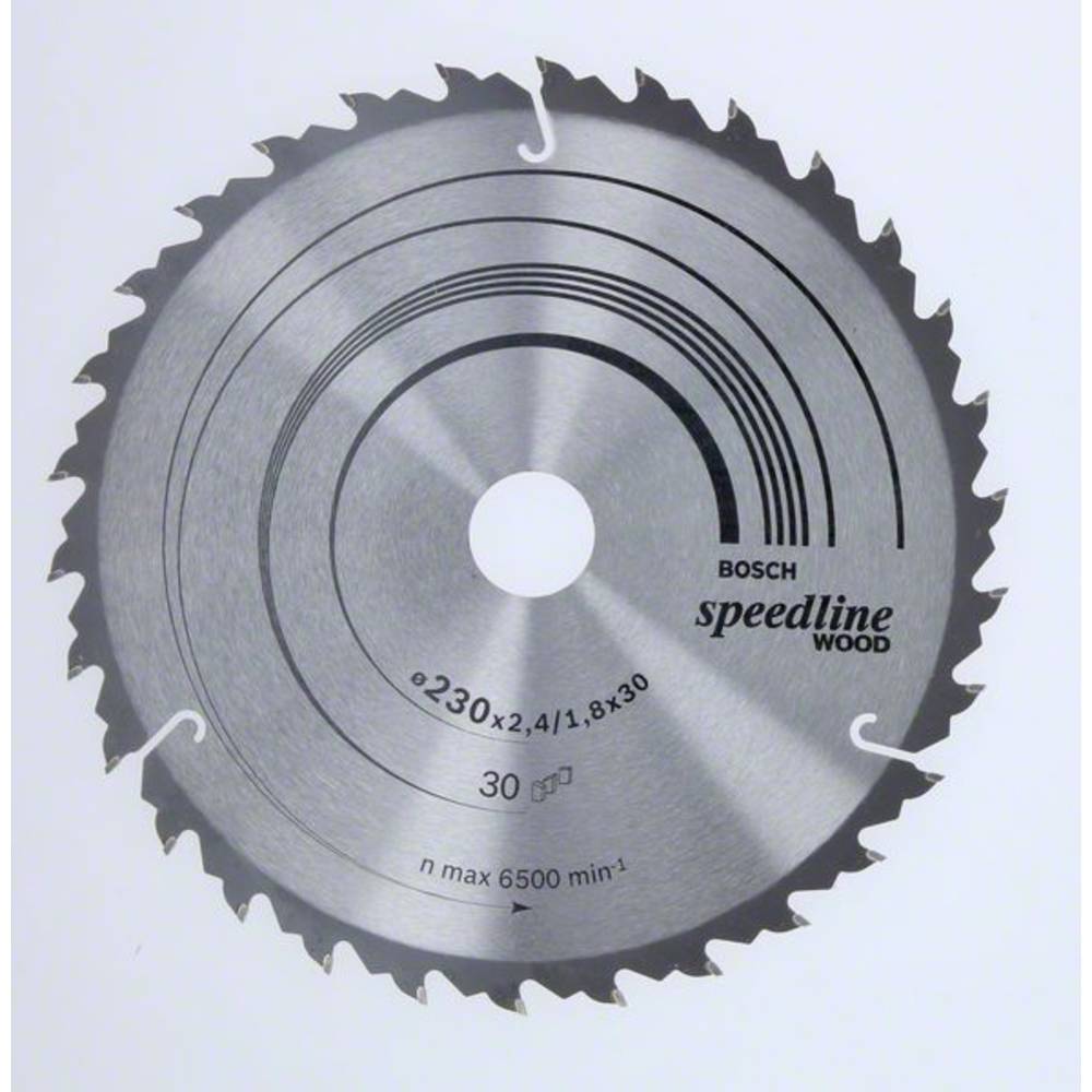 Cirkelzaagblad Standard for Wood Speed, 230 x 30 x 2,6 mm, 30 Bosch 2608640805 Diameter:230 x 30 mm 