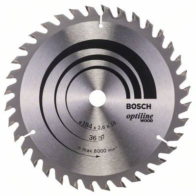 Bosch Accessories Optiline Wood 2608640818 Hartmetall Kreissägeblatt 184 x 16 x 2.6 mm Zähneanzahl: 36 1 St.