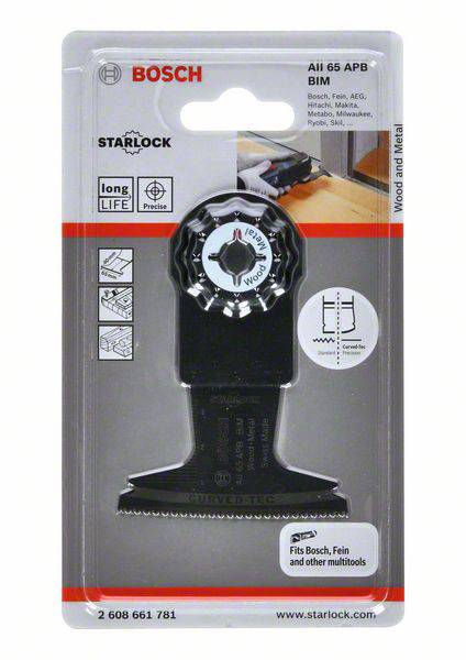 'Sägeblatt als Zubehör für Bosch und andere Multitools, geeignet für Holz und Metall, Starlock-Aufnahme, langlebige Präzision.'