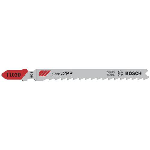 Bosch Accessories 2608667443 Stichsägeblatt T 102 D Clean for PP, 3er-Pack 3 St.