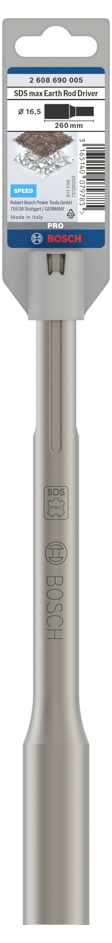 SDS-Plus Bohrmeißel von Bosch, 10 x 165 mm, mit Verpackungsetikett. Geeignet für Betonarbeiten.