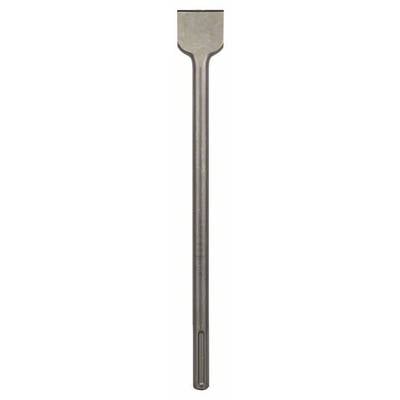 Ein schmaler, flacher Meißel aus Metall mit langem Schaft, geeignet für präzise Stein- oder Ziegelarbeiten.