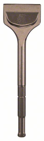 Metallschaber mit langem Griff und breiter Klinge, geeignet für das Entfernen von Material oder das Glätten von Oberflächen.