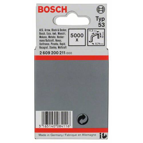 Bosch Accessories 2609200211 Feindrahtklammern Typ 53 5000 St. Abmessungen (L x B) 10 mm x 11.4 mm